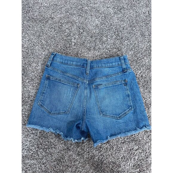 madewell high rise denim shorts cut off jean shorts women’s size 26 distressed - Picture 4 of 11